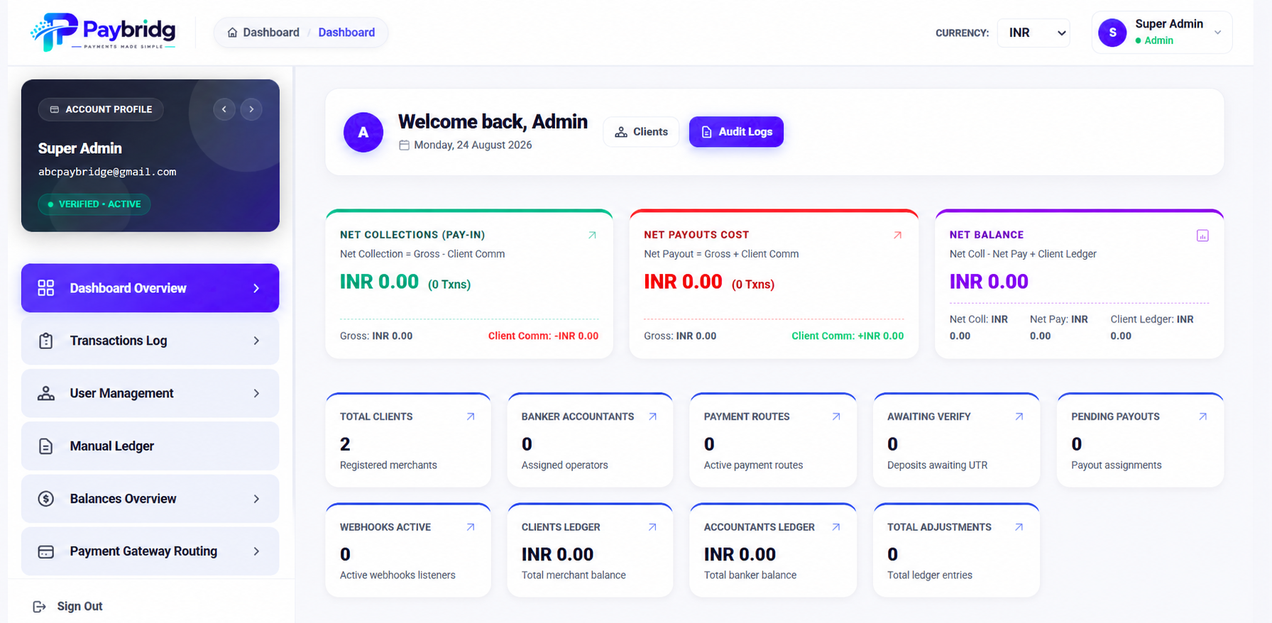 Paybridg User Dashboard preview